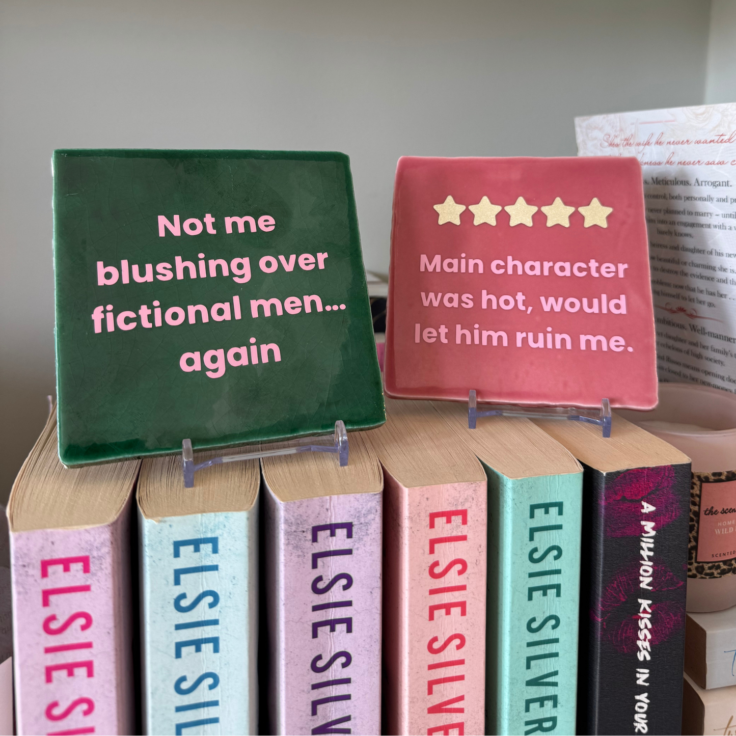Blushing Over Fictional Men Tile