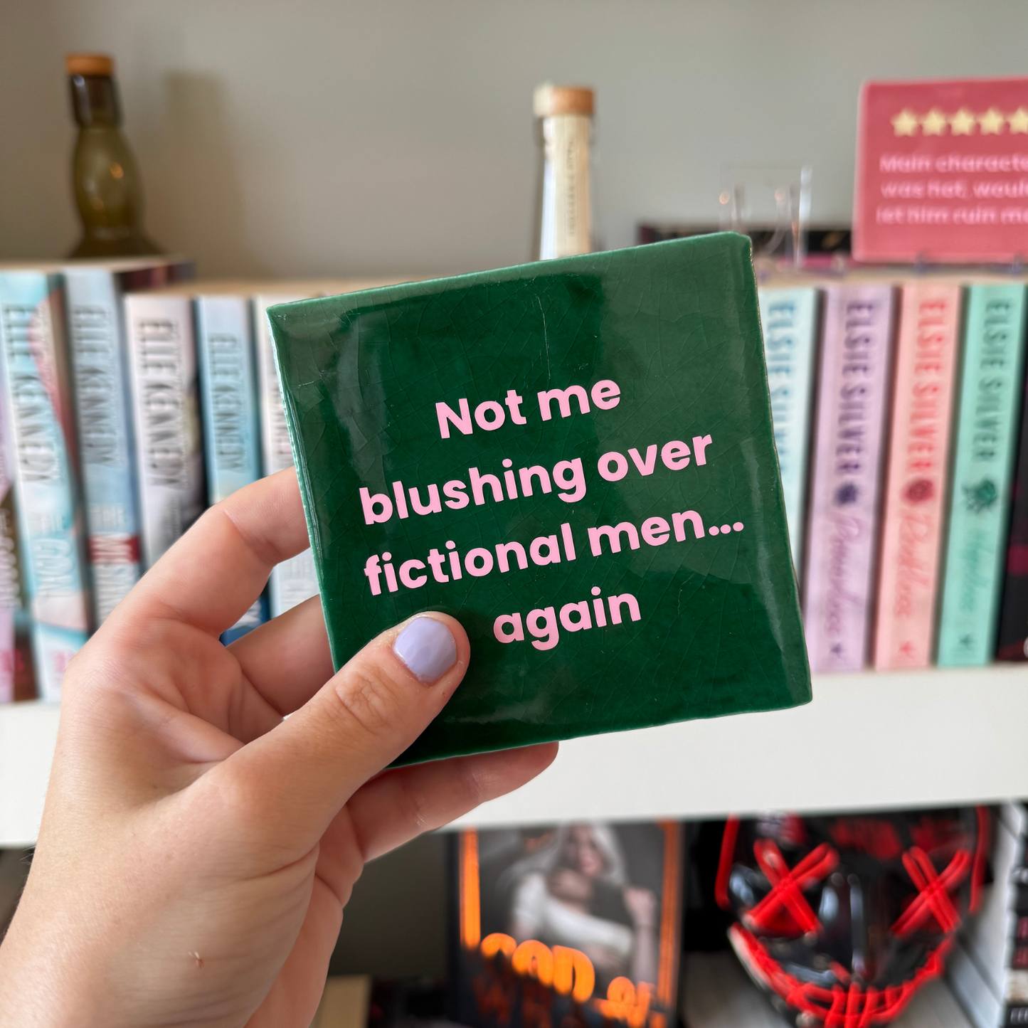 Blushing Over Fictional Men Tile