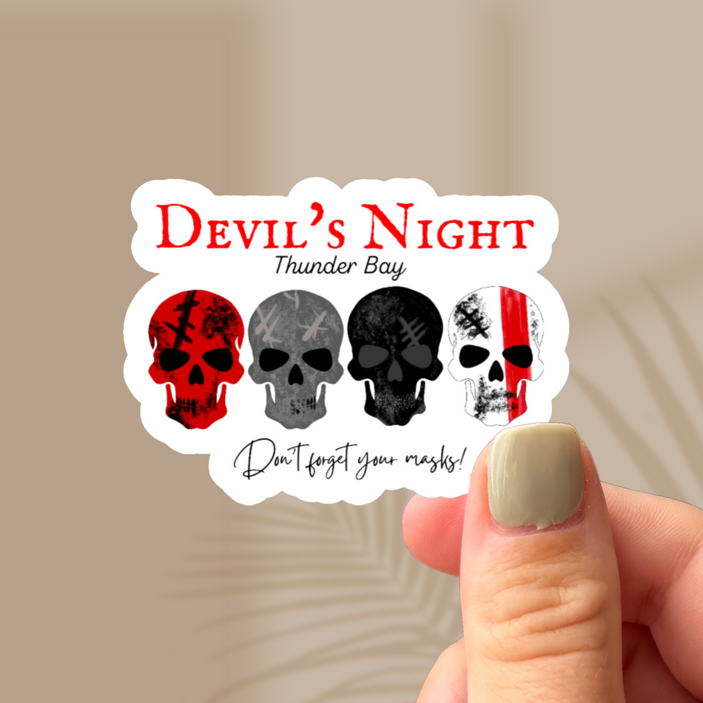Devil's Night Masks Sticker