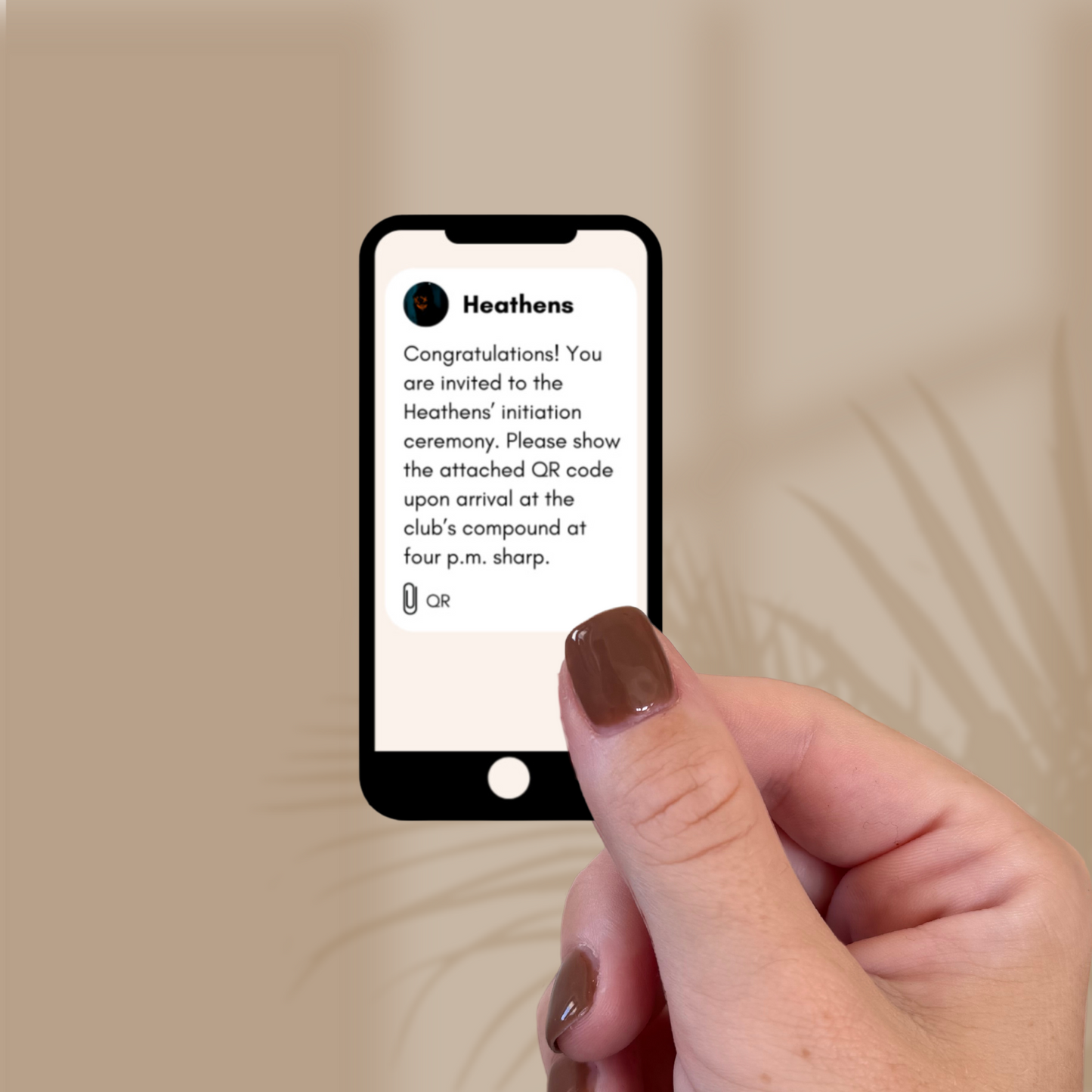Heathens Initiation Text Sticker