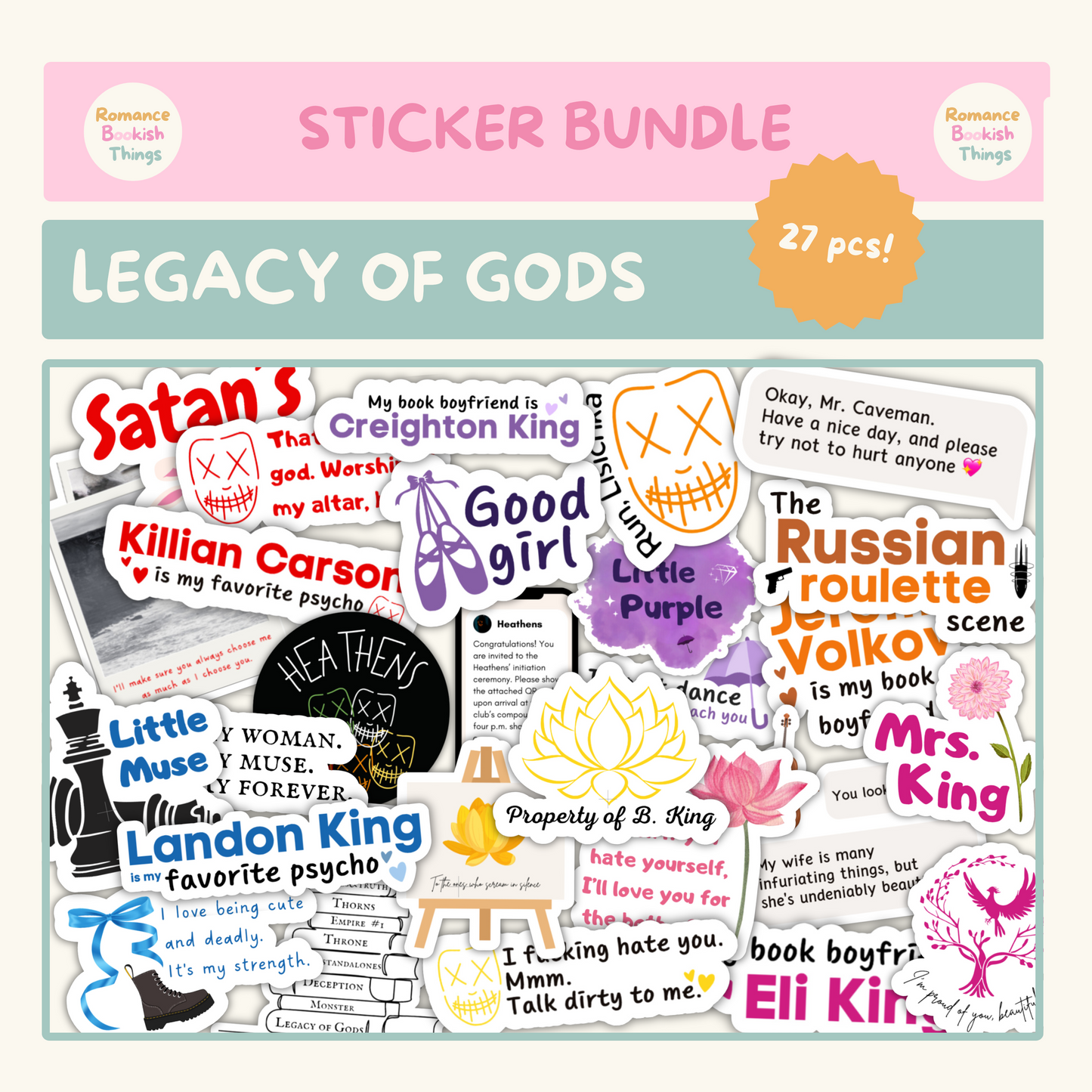 Legacy of Gods Sticker Bundle 27pcs
