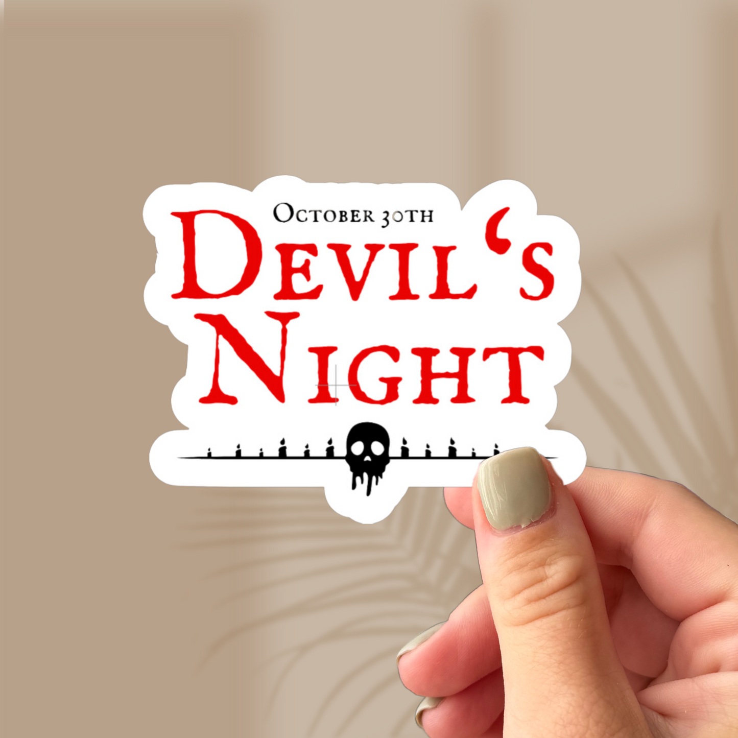 October 30th Devil's Night Sticker