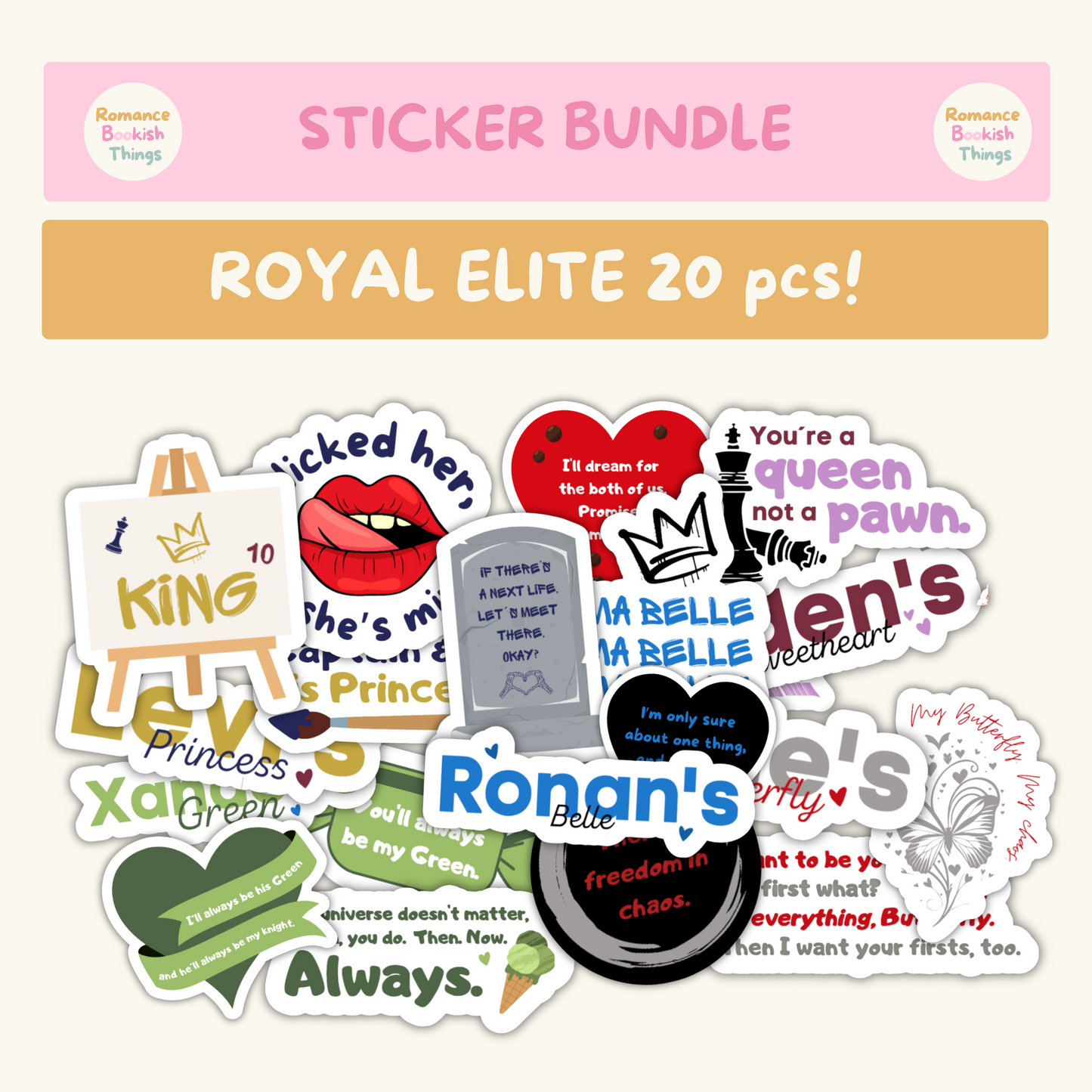 Royal Elite Sticker Bundle 20pcs
