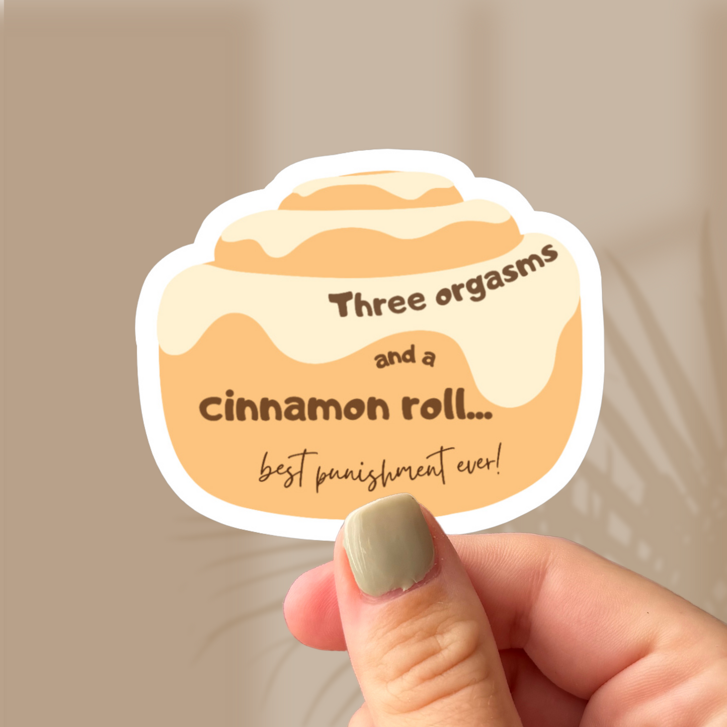 3 Orgasms and a Cinnamon Roll Sticker