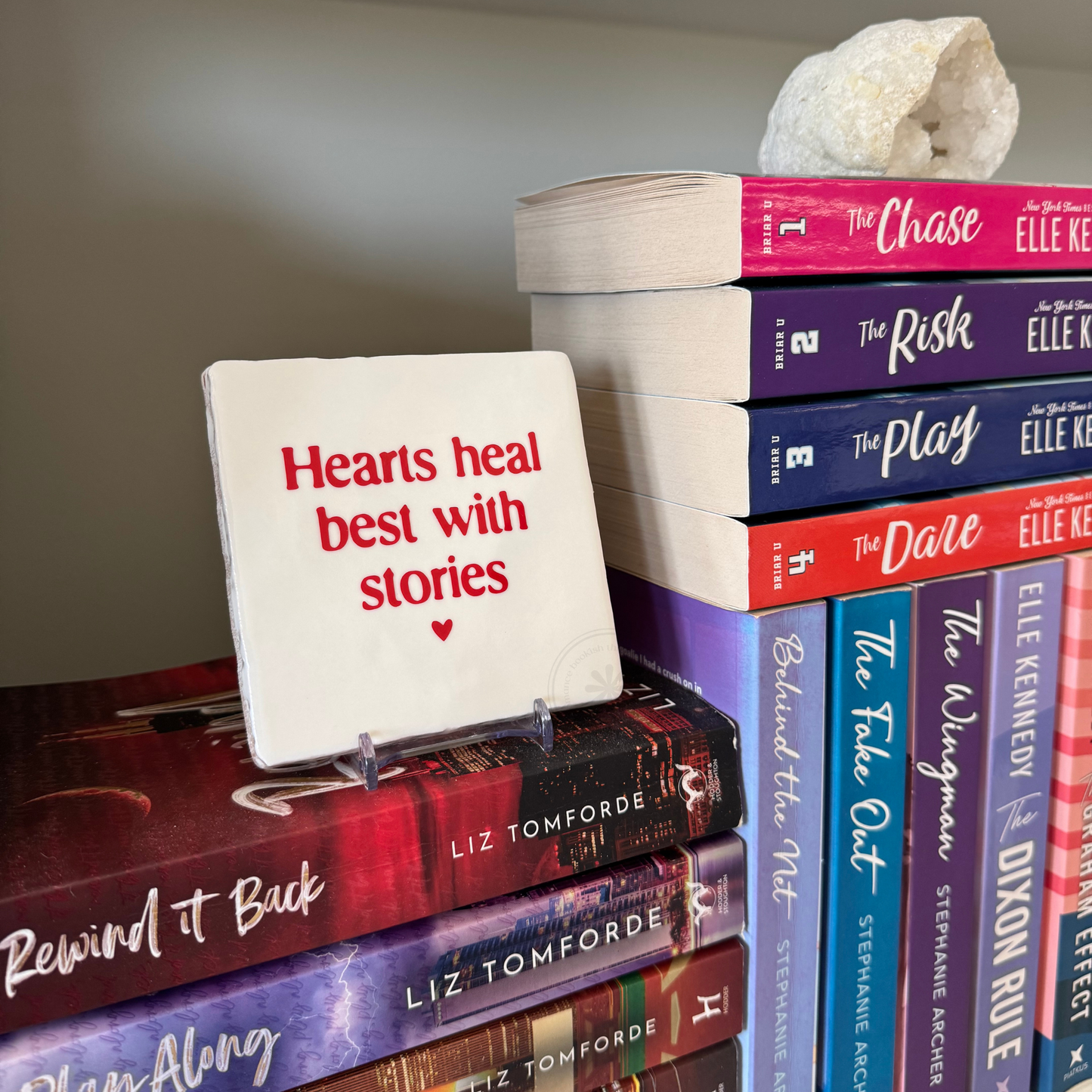 Hearts Heal Best With Stories Tile