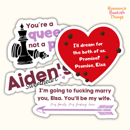 Deviant King Sticker Bundle Rina Kent Stickers Royal Elite Series Romance Bookish Things