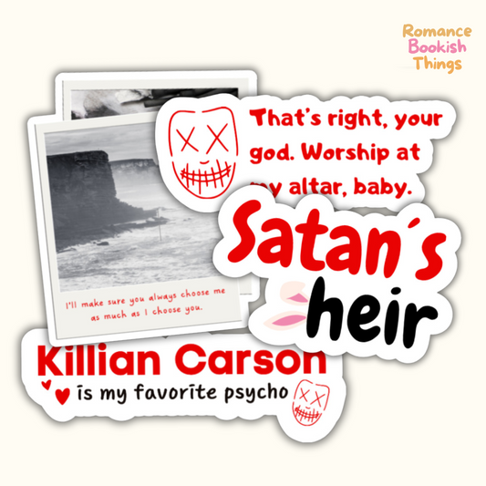 God of Malice Sticker Bundle Legacy of Gods Rina Kent Stickers Romance Bookish Things