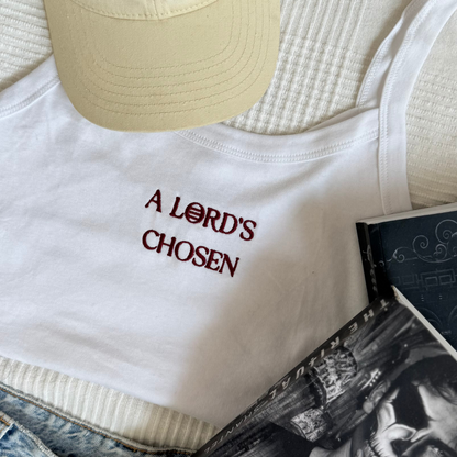 White Tank Top Lords Embroidered inspired by Shantel Tessier