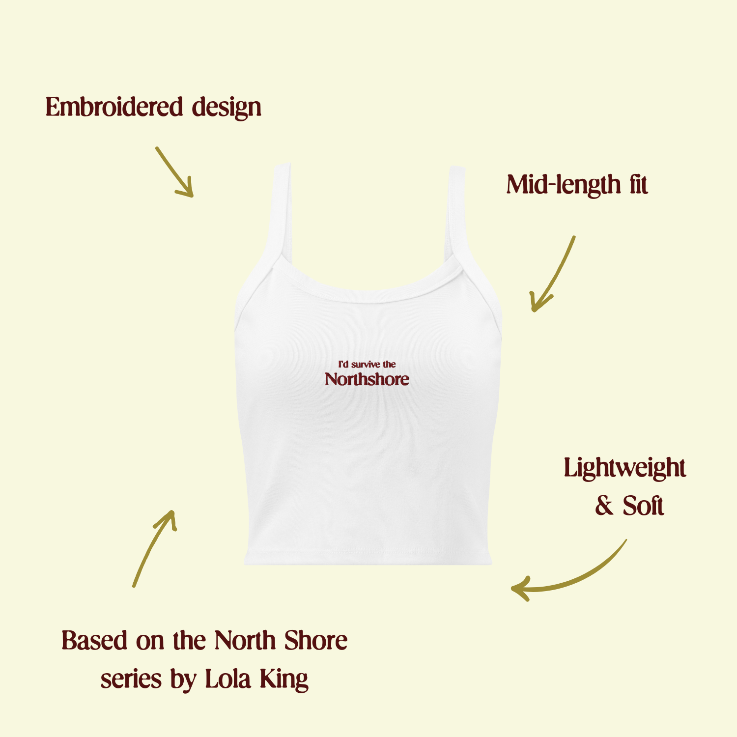 Benefits I´d survive the northshore tank top white
