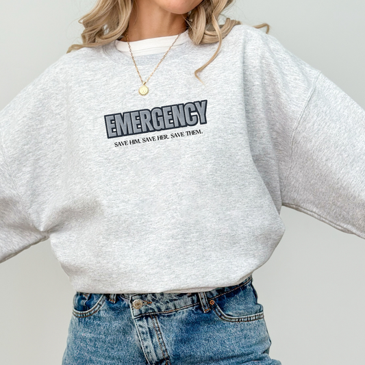 Tobias Mitchell Emergency Embroidered Sweatshirt