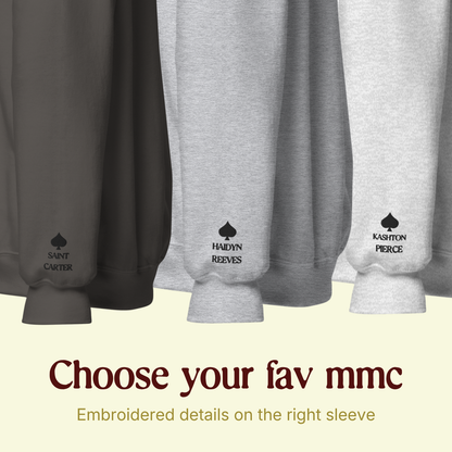 embroidered sleeve detail L.O.R.D.S sweatshirt inspired by Shantel Tessier