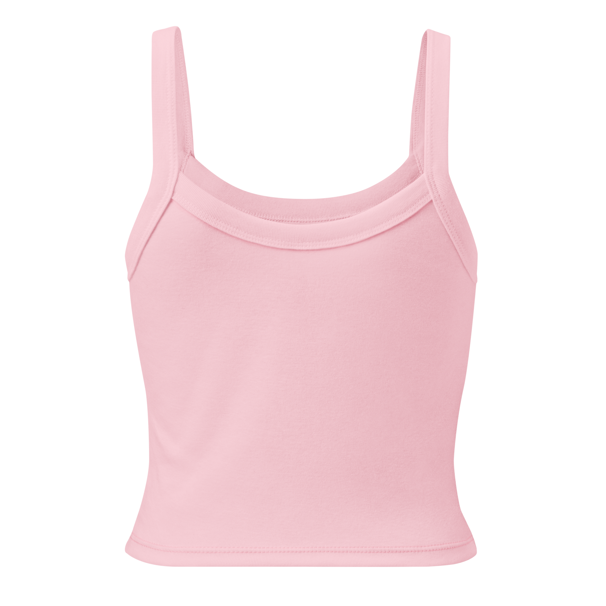 Back view of mid-length Loving the Lair tank top with no print, available in pink