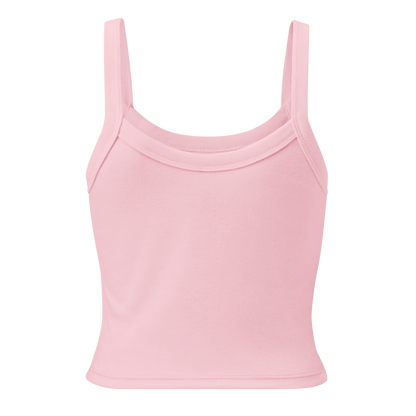 Back view of mid-length Loving the Lair tank top with no print, available in pink